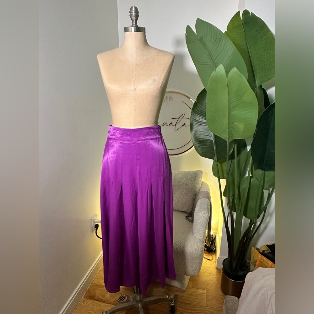Zara Vibrant Purple A-Line Skirt